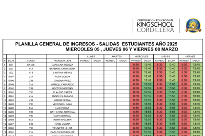 Horarios de Clases