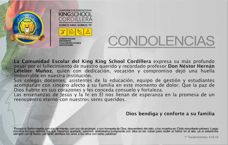 Sensibles Condolencias