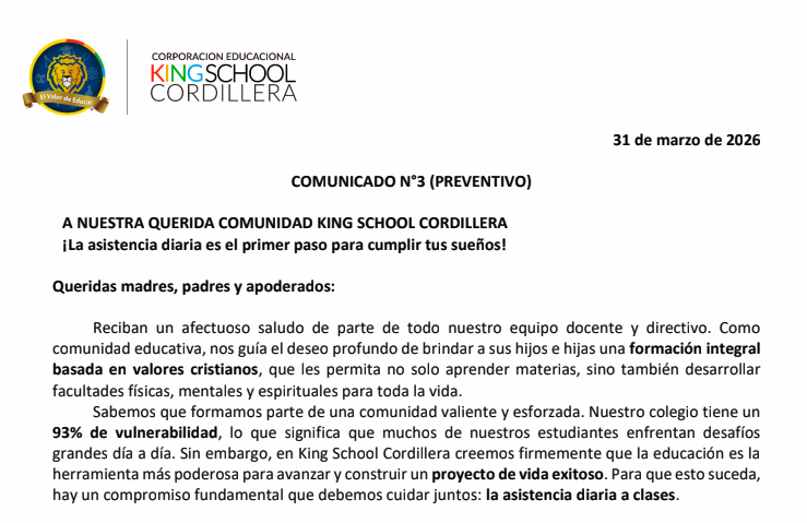 Reunión de Apoderados / Asistencia Obligatoria