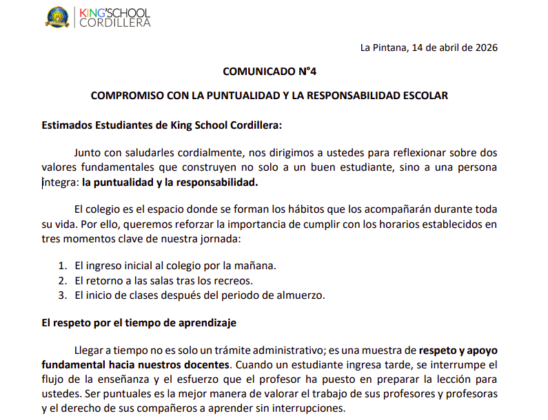COMPROMISO CON LA PUNTUALIDAD Y LA RESPONSABILIDAD ESCOLAR